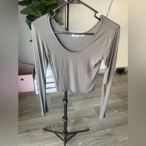 Joah Brown Scoop Neck Long Sleeve in Slate